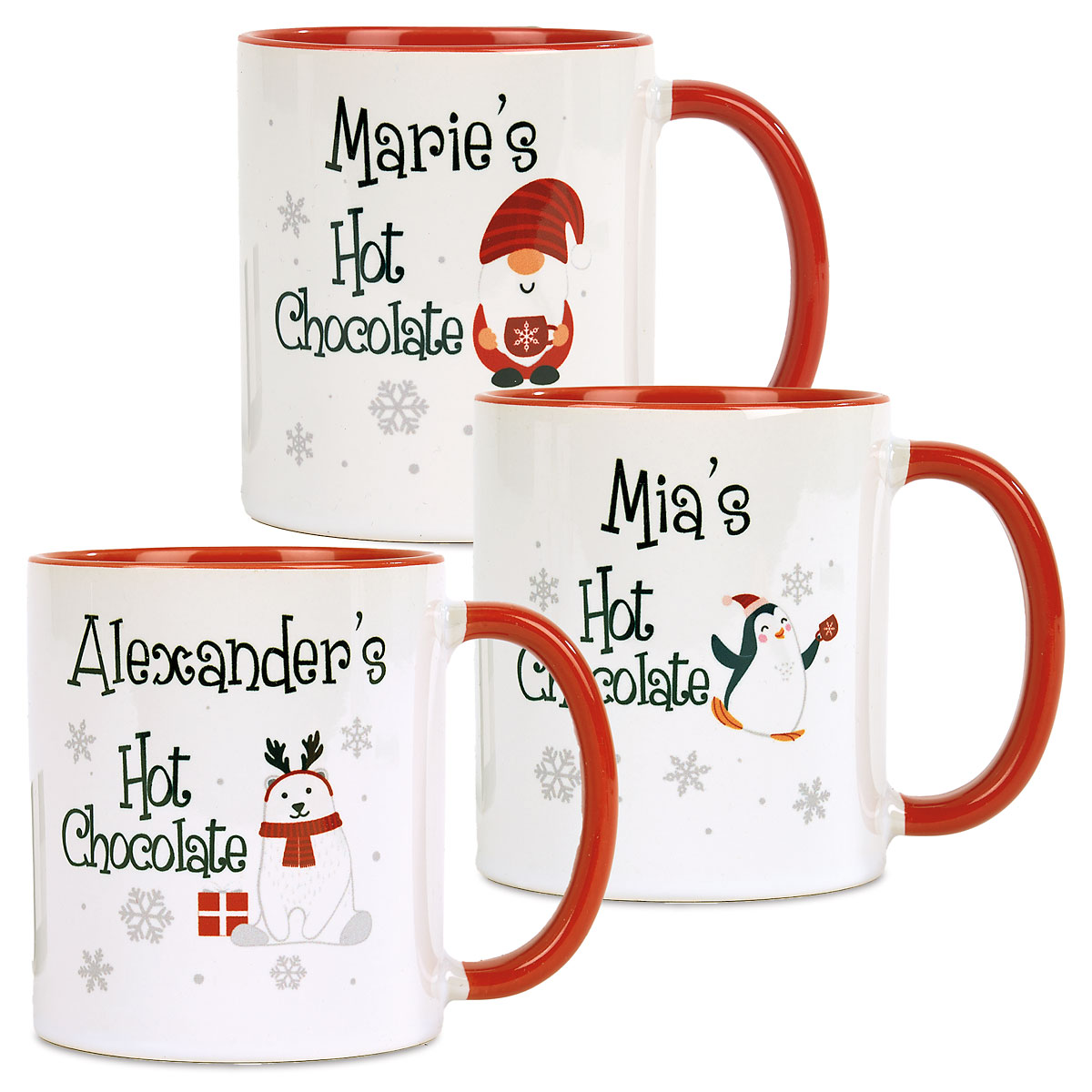 Hot Chocolate Custom Mugs Colorful Images