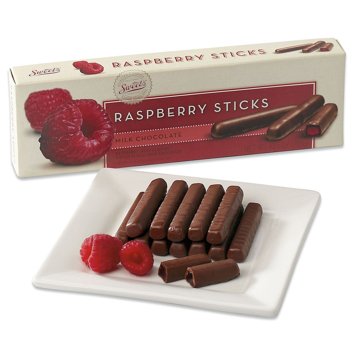 Raspberry Milk Chocolate Sticks Colorful Images