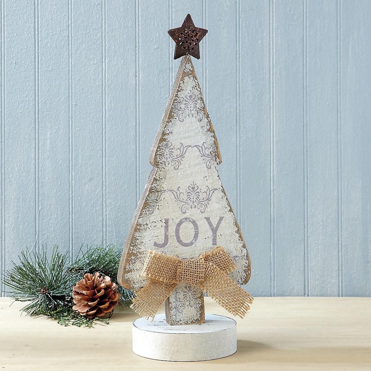 Joy Wooden Tabletop Tree Colorful Images