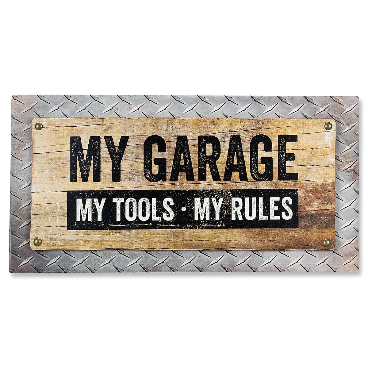 My Garage Rules Sign Colorful Images
