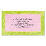 Pink and Green Business Cards