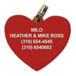 Heart Plastic Personalized Pet Tag