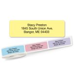 Pastel Rainbow Standard Rolled Return Address Labels (5 Colors)