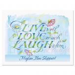 Live, Love, Laugh Personalized Note Cards