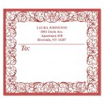 Red Toile Package Labels