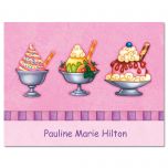 Ice Cream Personalized Note Cards