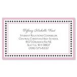 Delicate Pink and Black Business Cards