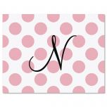 Dots Initial  Personalized Note Cards