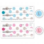 Pastel Dots Personal Single Checks with Matching Address Labels