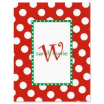 Christmas Dots Personalized  Note Cards