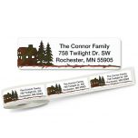 Country Lodge Rolled Return Address Labels