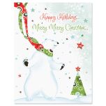 Dance of the Polar Bears Note Card Size Christmas Cards