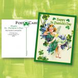 St. Patrick's Day Personalized  Victorian Postcard