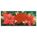 Poinsettia Trio Slimline Holiday Cards