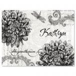 Botanical Black & White Personalized Note Cards