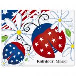 Patriotic Ladybug Personalized Note Cards