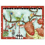 Reindeer Dress-Up Note Card Size Christmas Cards