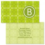 Trendy Monogram  Double-Sided Business Cards
