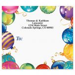 Candy Colored Ornaments Package Labels