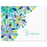 Fresh Blooms Personalized Note Cards - Set of 24