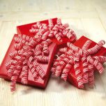 Candy Cane Curly Bows - Set of 6