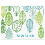 Abstract Leaves Note Cards