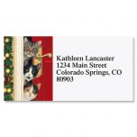 Whiskered Welcome  Border Return Address Labels