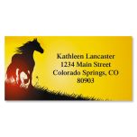 Horse Silhouette Border Return Address Labels