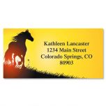 Horse Silhouette  Border Return Address Labels