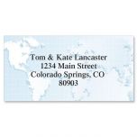 Globe Border Return Address Labels