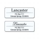 Return Address Label with Silver Foil Accent Line