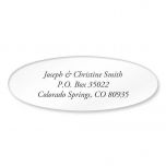 Oval Address Labels-Clear-C76