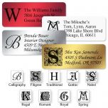 Initial Foil Classic Return Address Labels  (4 Colors)