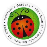 Ladybug Round Return Address Labels