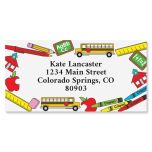 School Days Border Return Address Labels