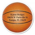 Basketball Diecut Address Labels