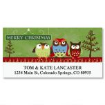 Christmas Owls Deluxe Address Labels