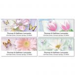 Floral Collage Deluxe Return Address Labels  (4 Designs)