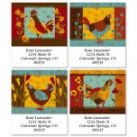 Calico Chicken Select Address Labels  (4 Designs)