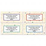 Confetti Border Return Address Labels  (4 Designs)