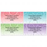 Swirly Girly Border Return Address Labels  (4 Designs)