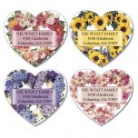 Heart Blossoms Diecut Address Labels  (4 Designs)