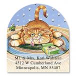 What's New Pussycat? Diecut Return Address Labels  (6 Designs)