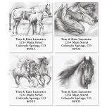 She Runs Horse Select Return Address Labels (4 Designs)
