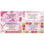 Romancing Hearts Border Address Labels  (4 Designs)