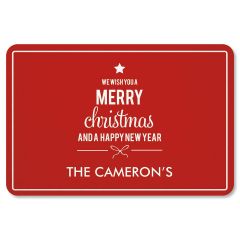 Merry Christmas Personalized Doormat Colorful Images