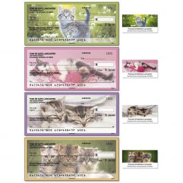 Cuddly Kittens Personal Duplicate Checks with Matching Address Labels