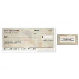 Tuscan Personal Single Checks with Matching Address Labels