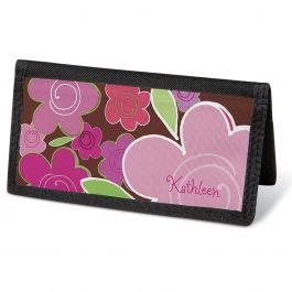 Shades of Pink  Checkbook Cover - Personalized