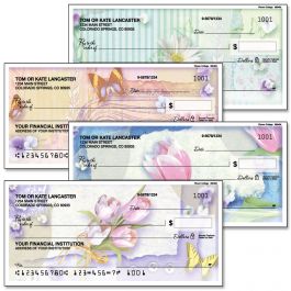 Floral Collage Personal Single Checks